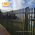 galvanised black powder coated steel palisade fences